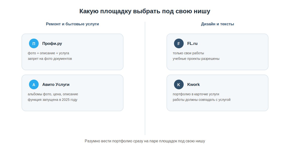 Какую площадку выбрать под портфолио в зависимости от ниши специалиста